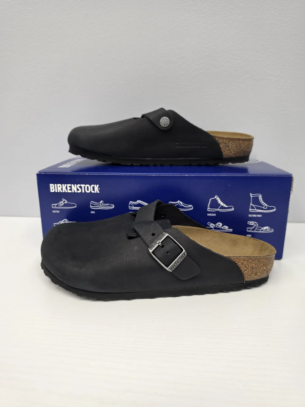 Birkenstock Oiled Leather Boston - Black